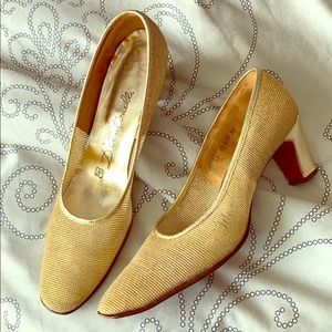 1960s Gold Mesh d’Antonelli Evening Shoes Pumps